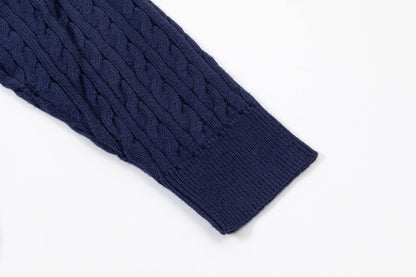 250930 new high-quality half-sided full-print wool round-neck sweater