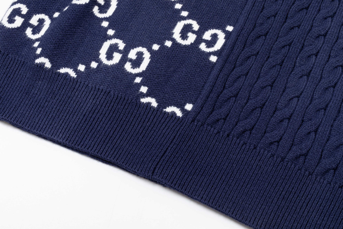 250930 new high-quality half-sided full-print wool round-neck sweater
