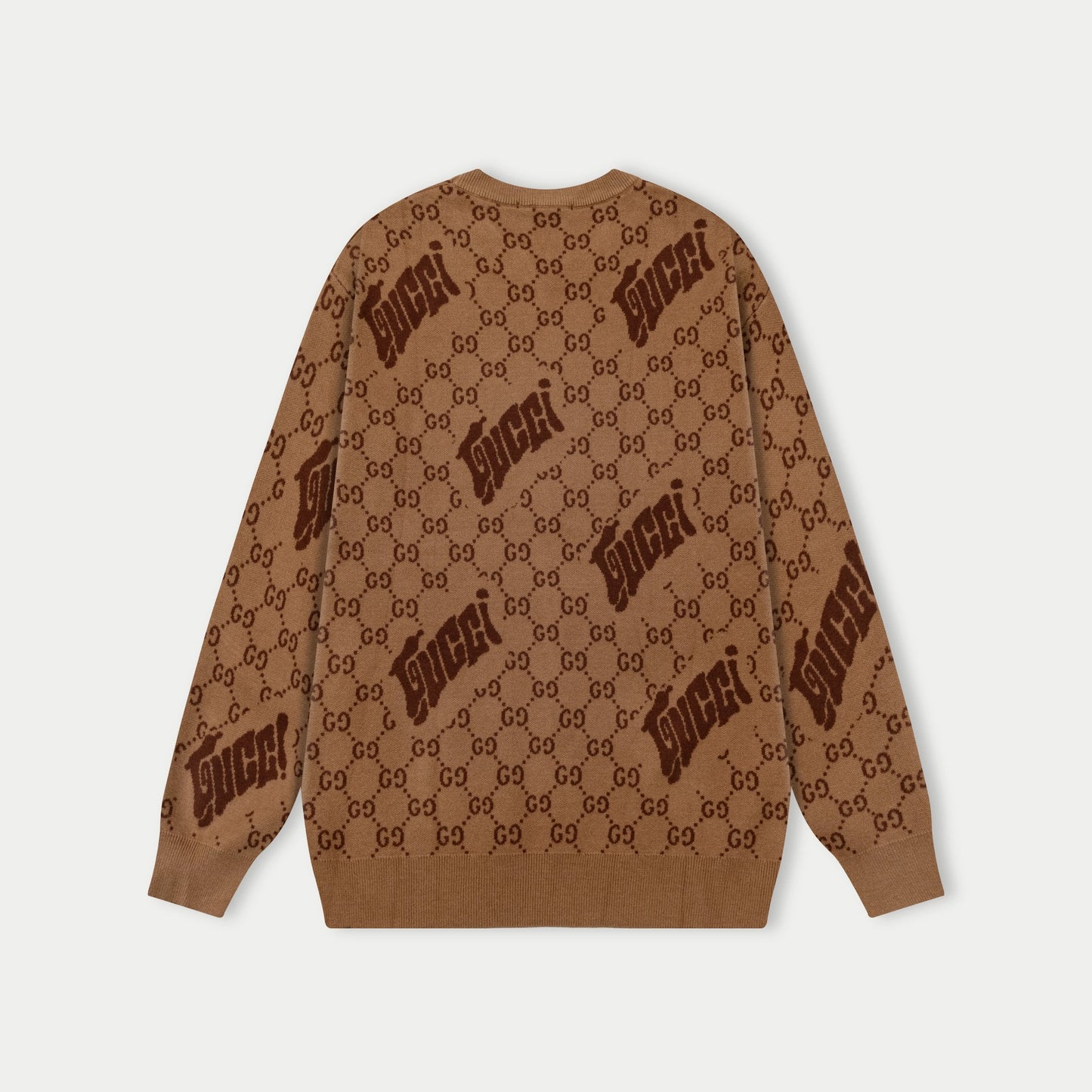 250930 New high-quality and distinctive full-printed wool round-neck sweater
