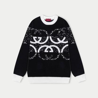 250930 New high-quality, distinctive logo wool round-neck sweater