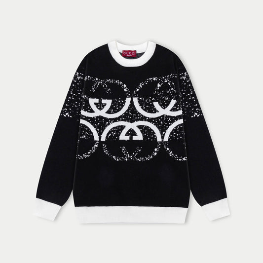 250930 New high-quality, distinctive logo wool round-neck sweater