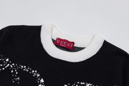250930 New high-quality, distinctive logo wool round-neck sweater