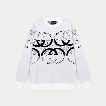 250930 New high-quality, distinctive logo wool round-neck sweater