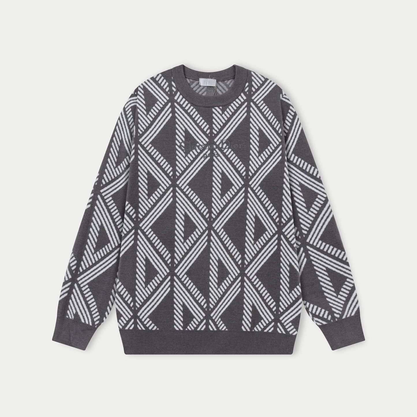 250930 New high-quality, distinctive textured wool round-neck sweater
