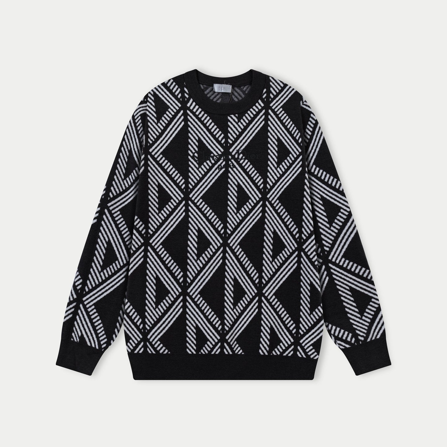 250930 New high-quality, distinctive textured wool round-neck sweater