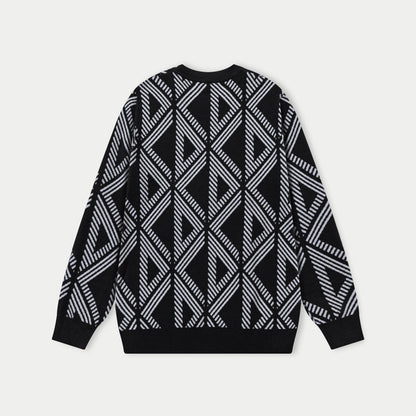 250930 New high-quality, distinctive textured wool round-neck sweater