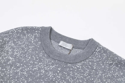 250930 new high-quality, soft, star-studded wool round-neck sweater