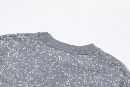 250930 new high-quality, soft, star-studded wool round-neck sweater