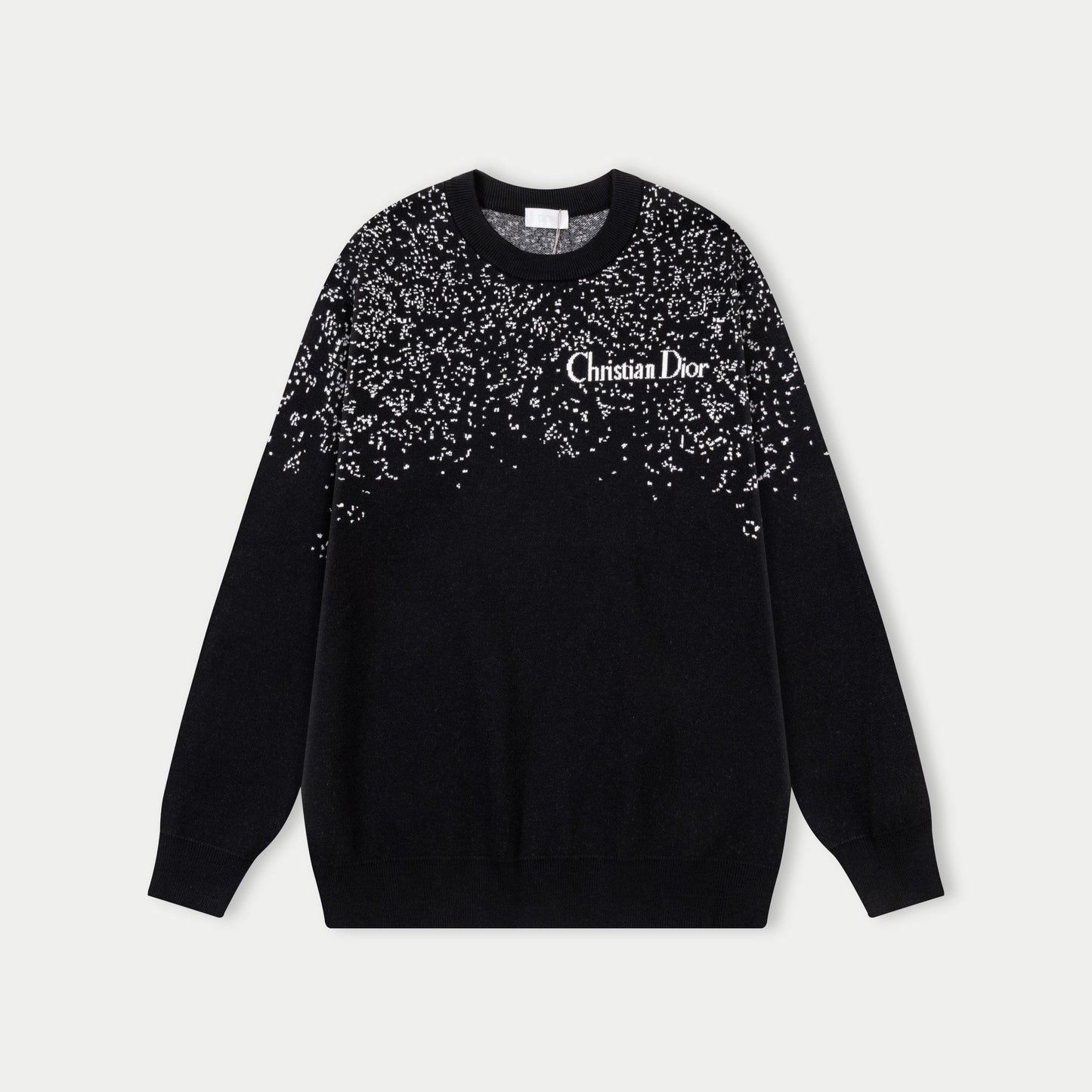 250930 new high-quality, soft, star-studded wool round-neck sweater
