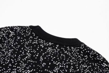 250930 new high-quality, soft, star-studded wool round-neck sweater
