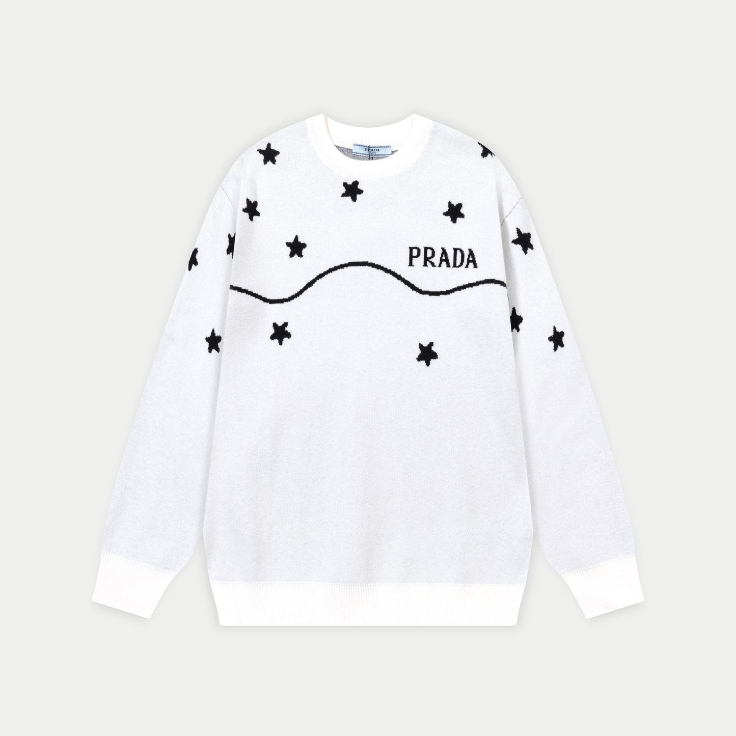 250930 new high-quality, soft, star-studded wool round-neck sweater