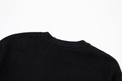 250930 new high-quality, soft, star-studded wool round-neck sweater