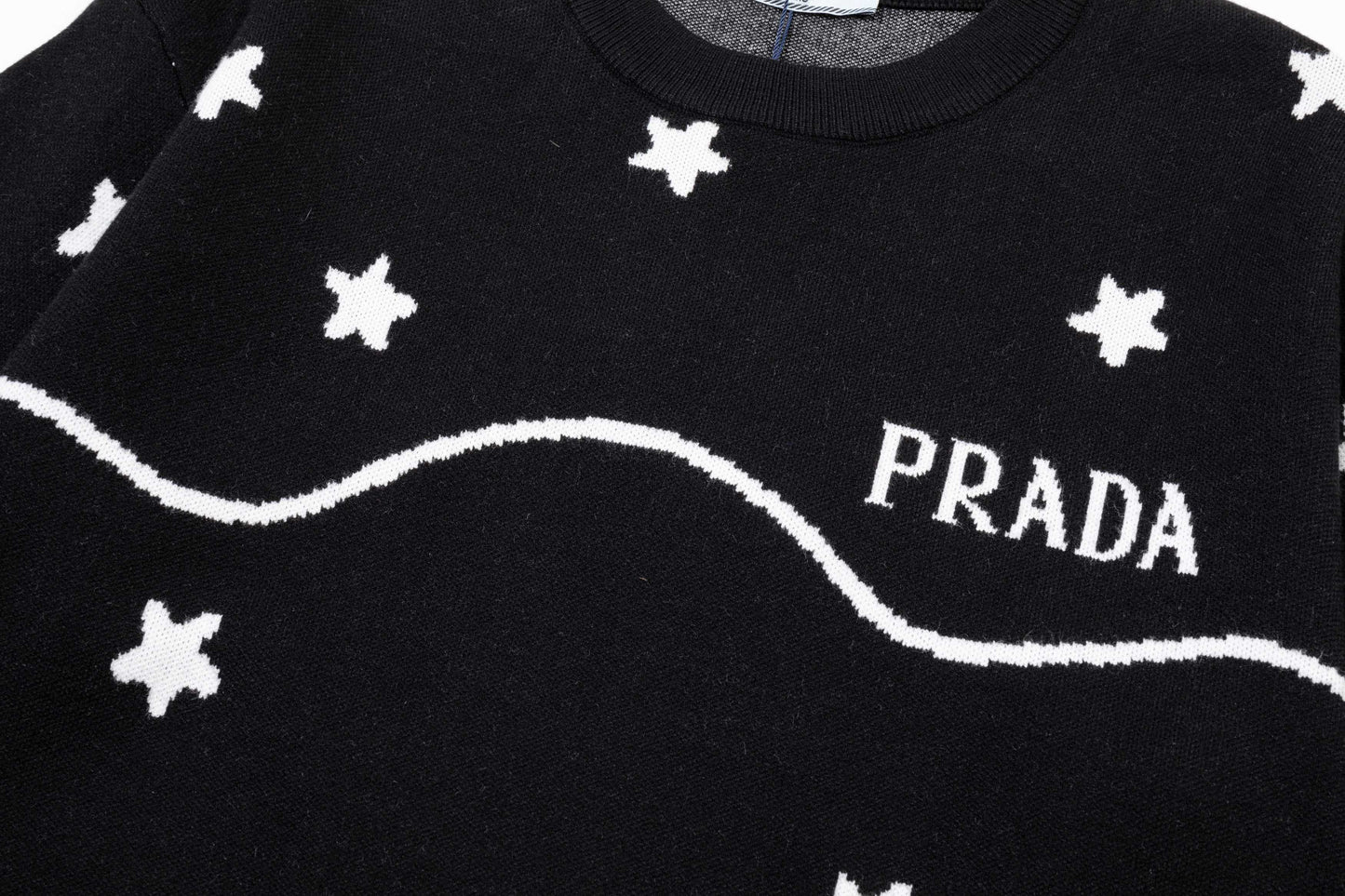 250930 new high-quality, soft, star-studded wool round-neck sweater