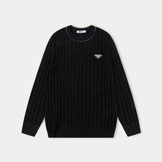 250930 new high-quality, soft and distinctive round-neck wool sweater with a neckline