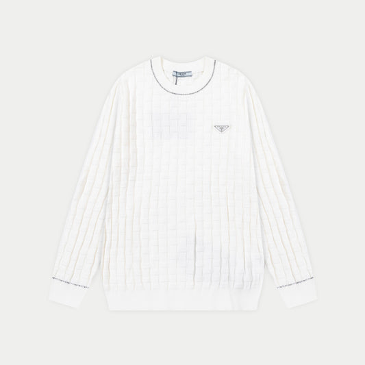 250930 new high-quality, soft and distinctive round-neck wool sweater with a neckline
