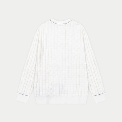 250930 new high-quality, soft and distinctive round-neck wool sweater with a neckline