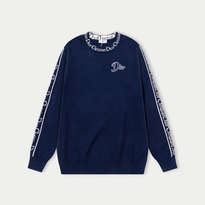 250930 new high-quality, soft and distinctive round-neck wool sweater with a neckline