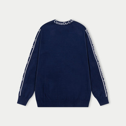 250930 new high-quality, soft and distinctive round-neck wool sweater with a neckline