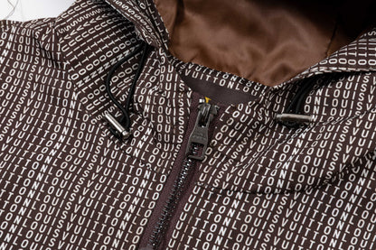 250930 new high-quality full-print checkered hooded jacket