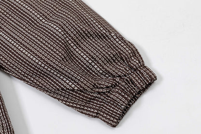 250930 new high-quality full-print checkered hooded jacket