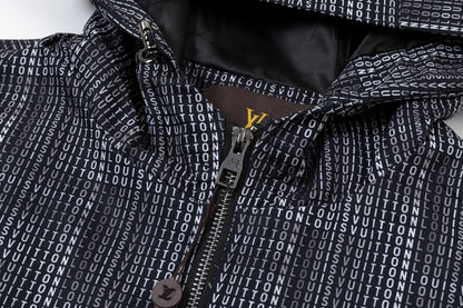 250930 new high-quality full-print checkered hooded jacket