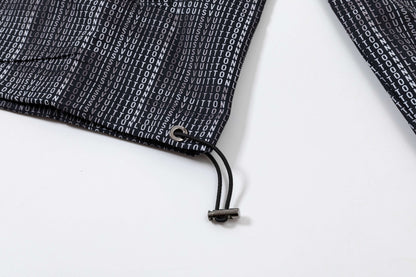 250930 new high-quality full-print checkered hooded jacket