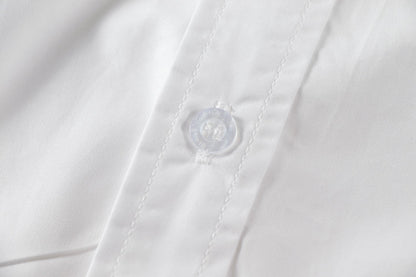 250930 New high-quality lion logo single-breasted casual long-sleeved shirt