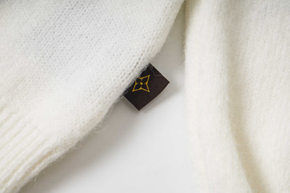 251008 new high-quality, soft and skin-friendly jacquard cashmere blend sweater