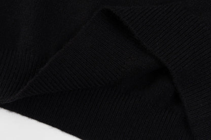 251008 new high-quality, soft and skin-friendly jacquard cashmere blend sweater