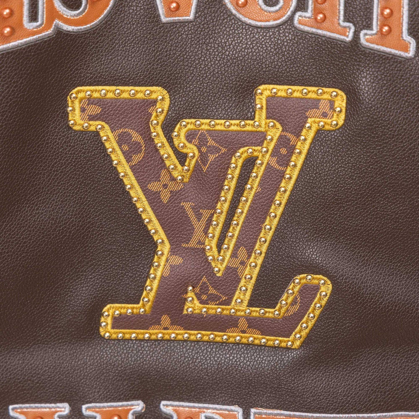 251008 new high-quality brown patchwork leather jacket