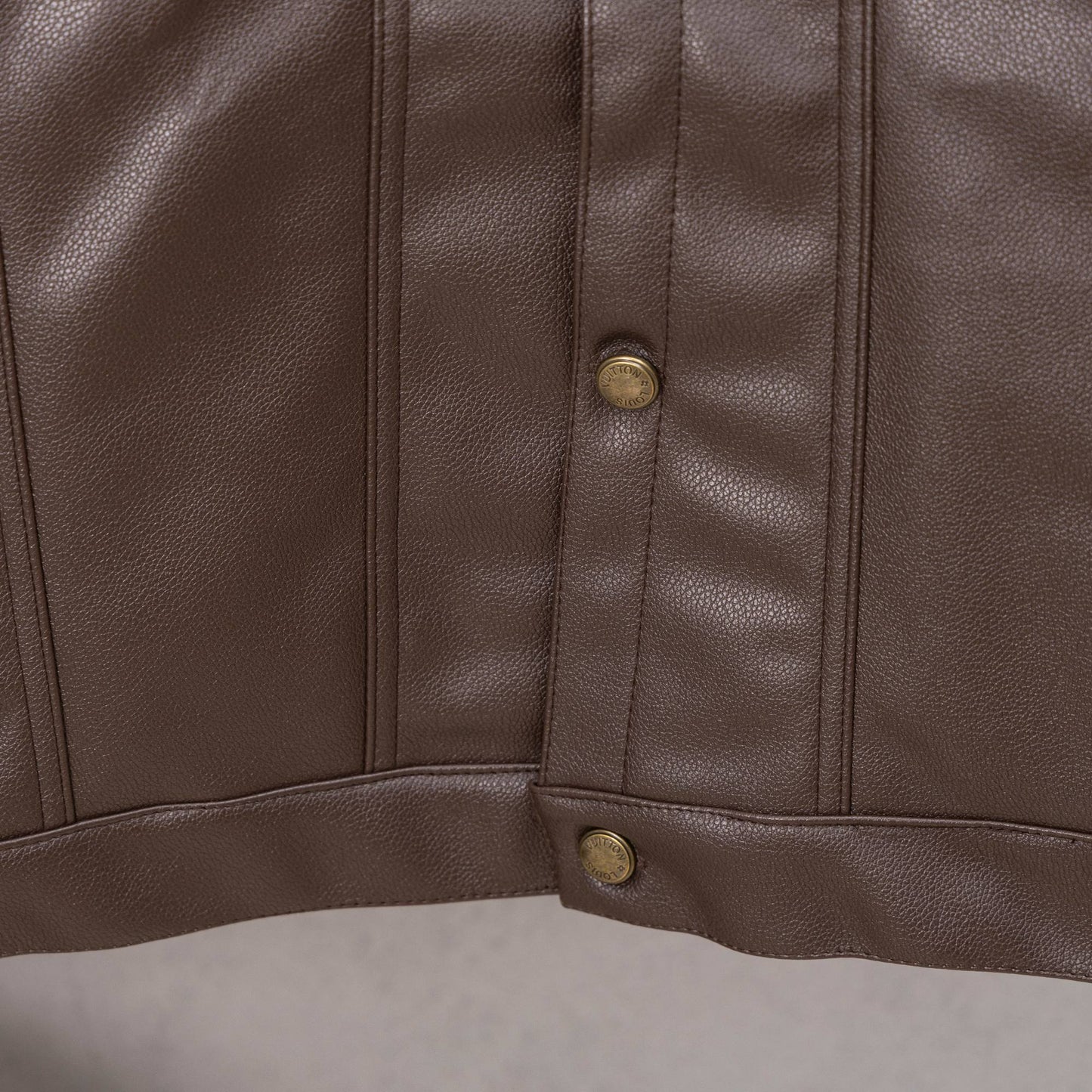 251008 new high-quality brown patchwork leather jacket