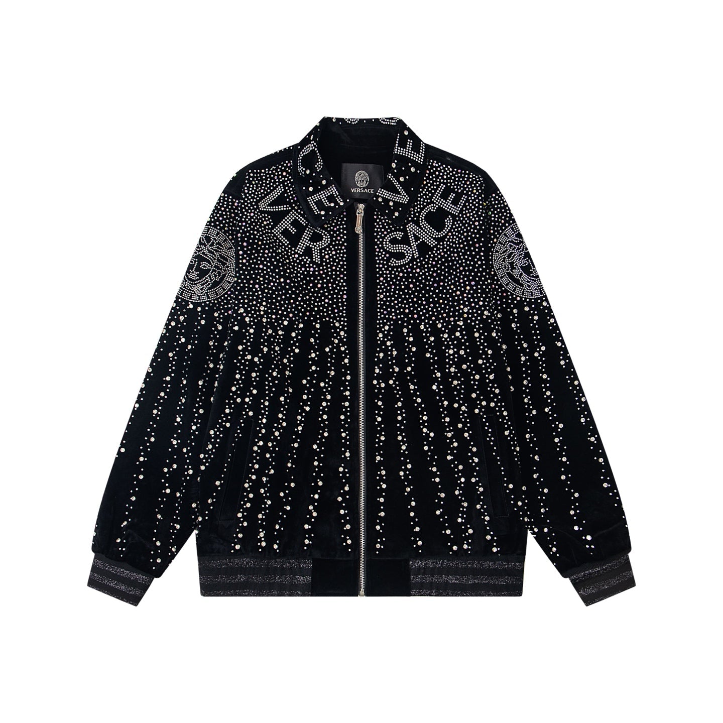 251008  new high-quality heavy-duty jacket with a full-body design featuring flash diamond craftsmanship