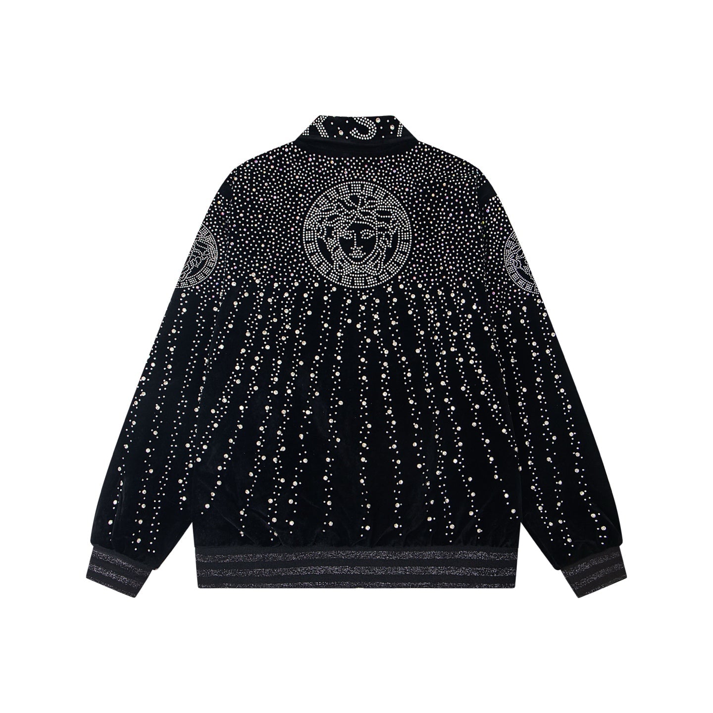 251008  new high-quality heavy-duty jacket with a full-body design featuring flash diamond craftsmanship