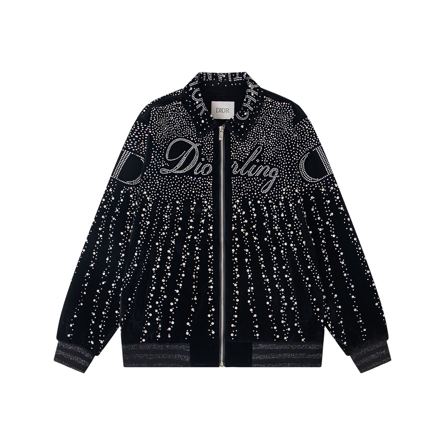 251008  new high-quality heavy-duty jacket with a full-body design featuring flash diamond craftsmanship