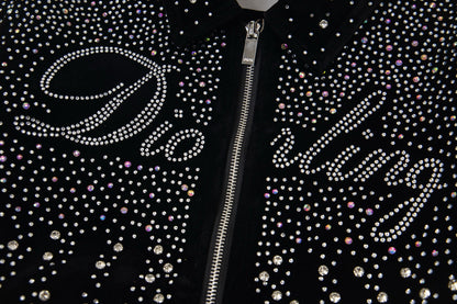 251008  new high-quality heavy-duty jacket with a full-body design featuring flash diamond craftsmanship