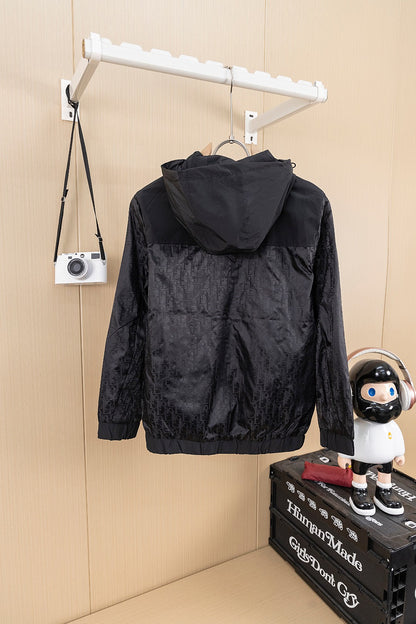 251008 New high-quality full-print patchwork hooded jacket