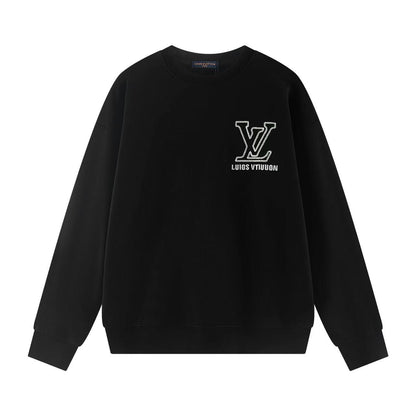 251008 New high-quality three-dimensional embroidered round-neck sweatshirt