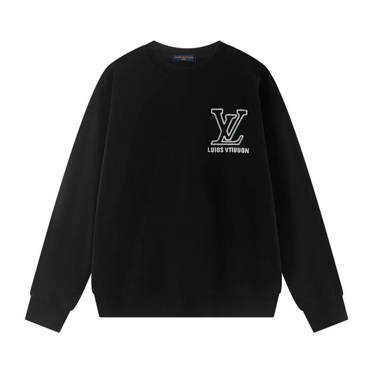 251008 New high-quality three-dimensional embroidered round-neck sweatshirt