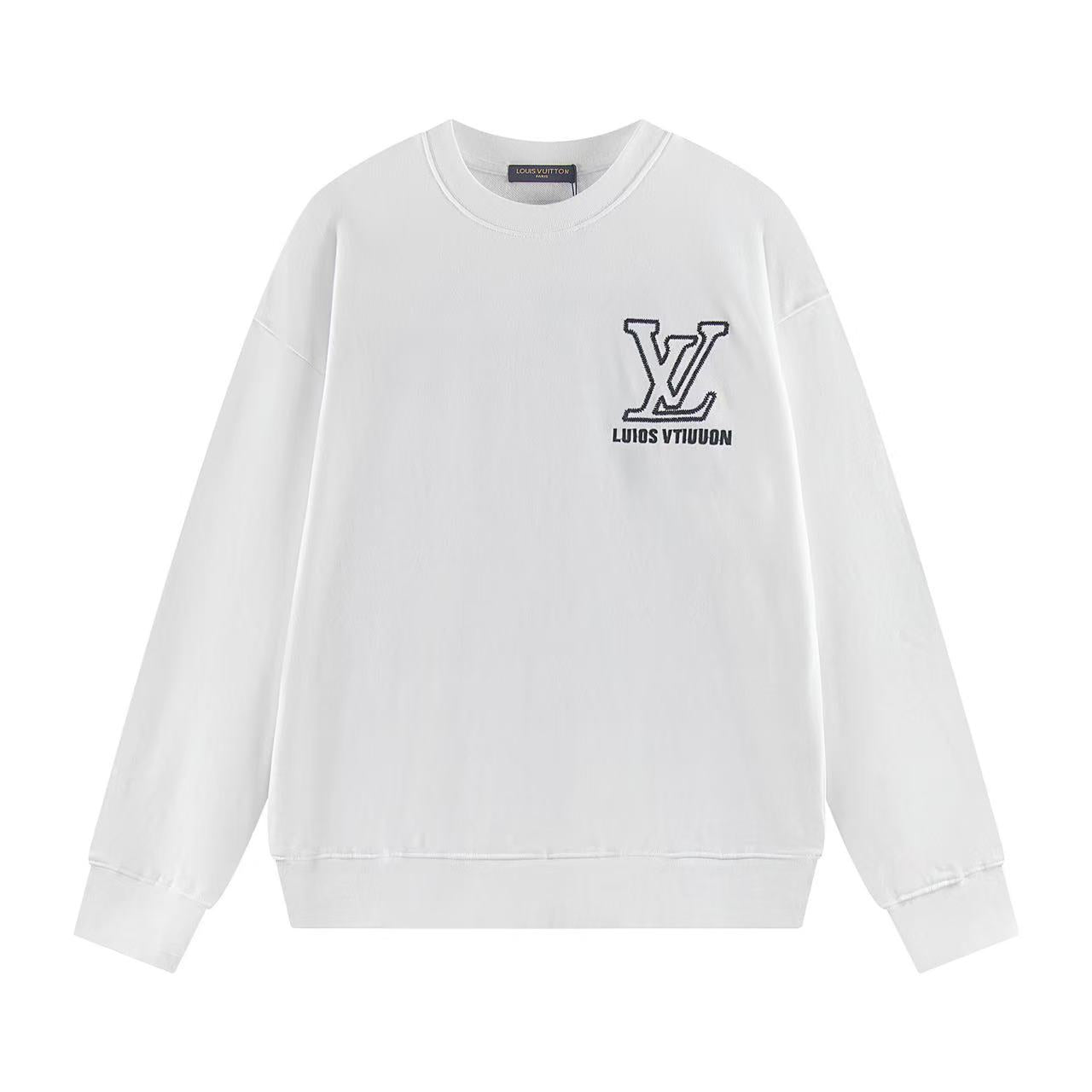 251008 New high-quality three-dimensional embroidered round-neck sweatshirt