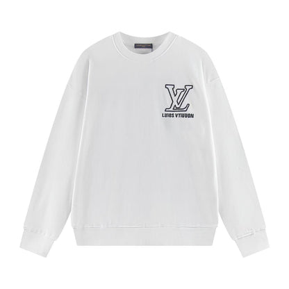 251008 New high-quality three-dimensional embroidered round-neck sweatshirt