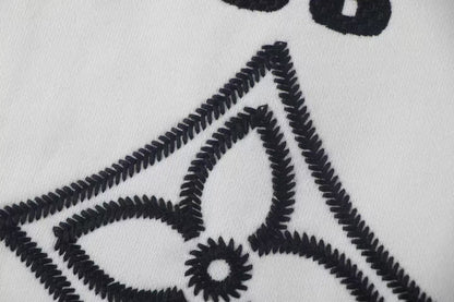 251008 New high-quality three-dimensional embroidered round-neck sweatshirt