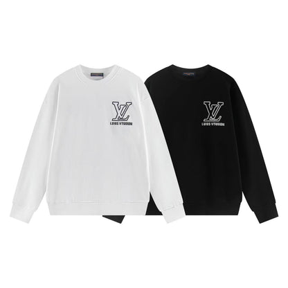 251008 New high-quality three-dimensional embroidered round-neck sweatshirt