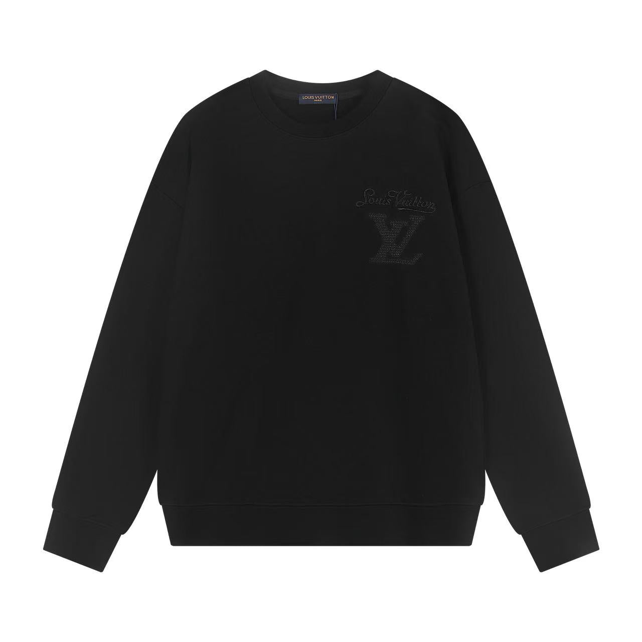 251008 New high-quality three-dimensional embroidered round-neck sweatshirt