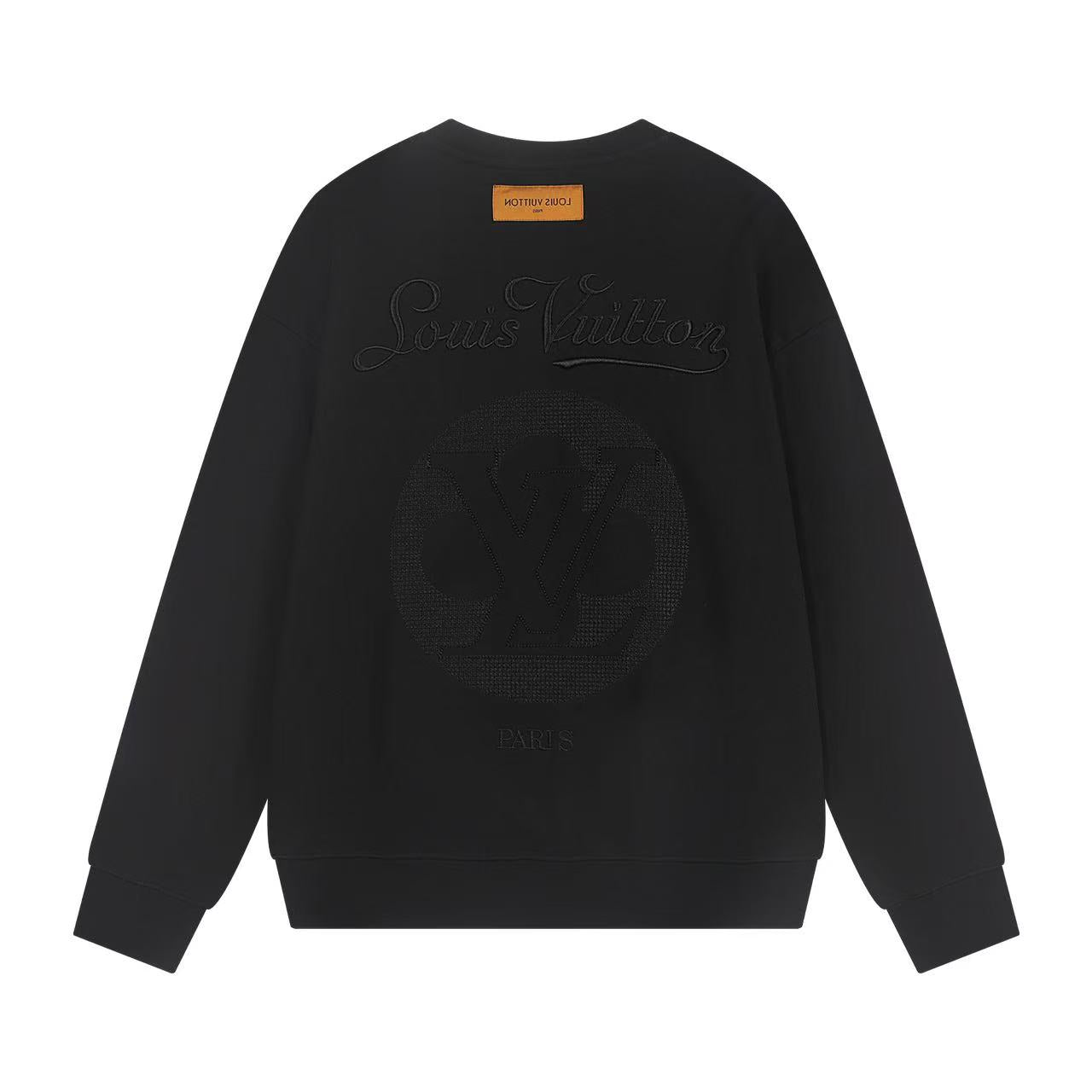 251008 New high-quality three-dimensional embroidered round-neck sweatshirt