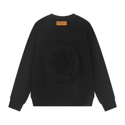 251008 New high-quality three-dimensional embroidered round-neck sweatshirt