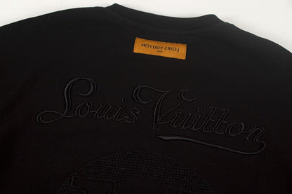 251008 New high-quality three-dimensional embroidered round-neck sweatshirt