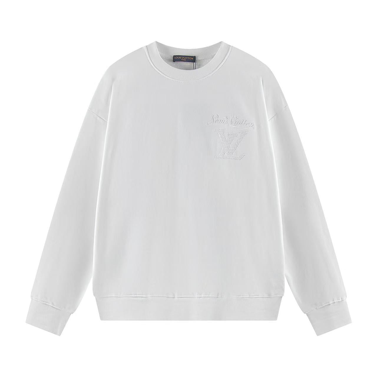 251008 New high-quality three-dimensional embroidered round-neck sweatshirt