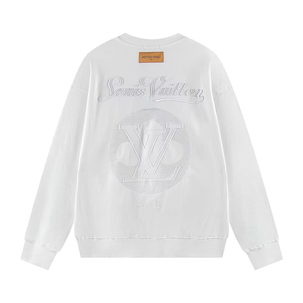 251008 New high-quality three-dimensional embroidered round-neck sweatshirt