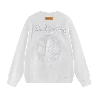 251008 New high-quality three-dimensional embroidered round-neck sweatshirt