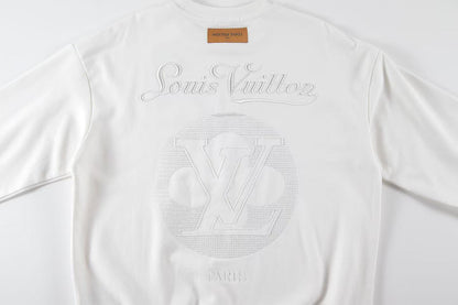 251008 New high-quality three-dimensional embroidered round-neck sweatshirt